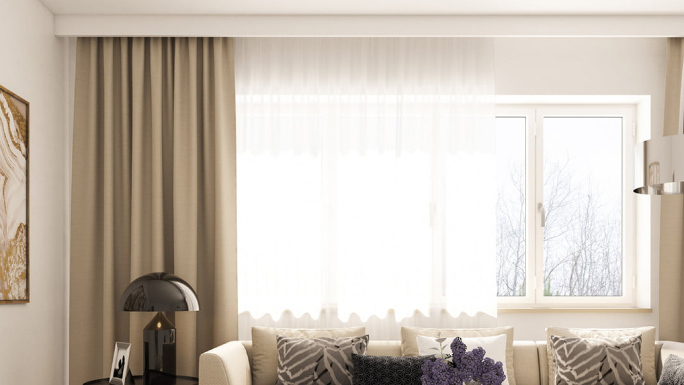 Neutral curtains - Paul James Blinds