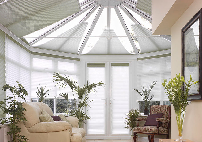 Pleated Blinds - Paul James Blinds Conservatory Pleated Blinds - Paul James Blinds