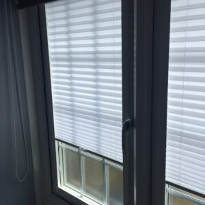 Silver Blinds in Doorway
